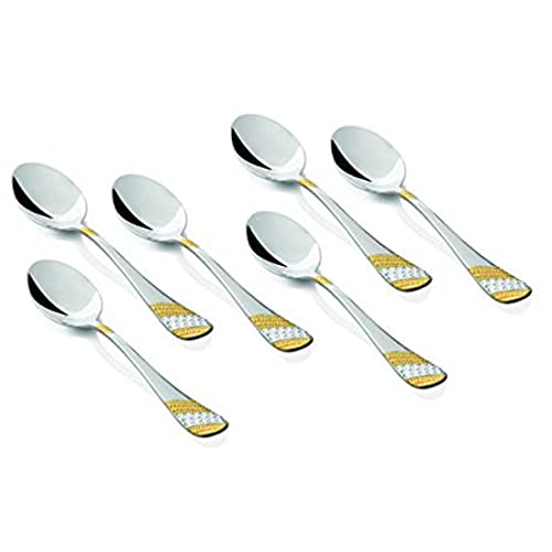 Fns Household Steel Spoon Sets Dessert Spoon 6 Pcs Set