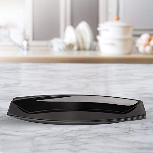 Milton Kabab Melamine Platter, 1 Piece, Black (12")