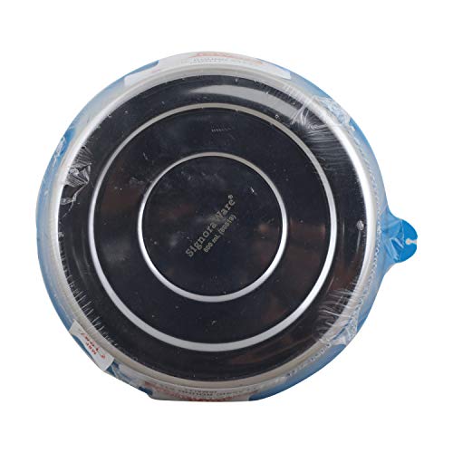 Signoraware Classic Steel Round Container (Small), 650 ml, 1 Piece, Sky Blue