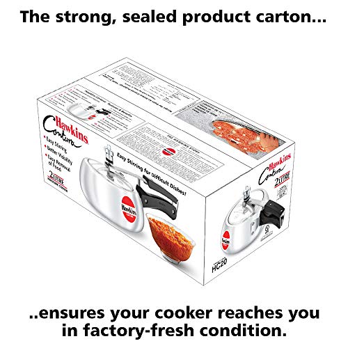 Hawkins Contura 2L Aluminium Inner Lid Pressure Cooker (Silver)