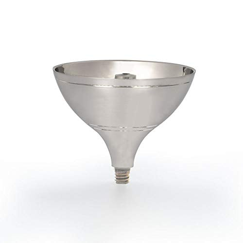 Borosil Large Nickel Akhand Diya Decorative Glass Oil Lamp | Tea Light Holder | Diya with Borosilicate Glass | Puja Dia for Mandir | Lantern Diya with Glass Cover, Nickel Diya