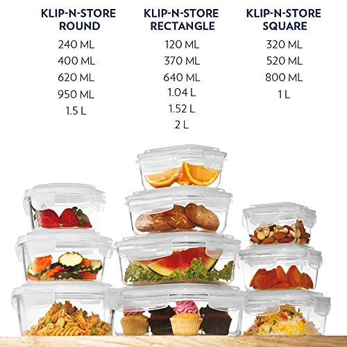 Borosil Household Gift Set Klip & Store Round 3 Pcs Set