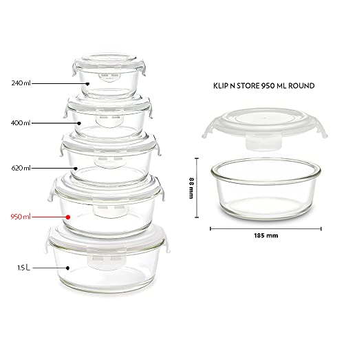 Borosil Household Gift Set Klip & Store Round 3 Pcs Set