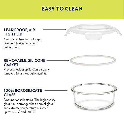 Borosil Household Gift Set Klip & Store Round 3 Pcs Set