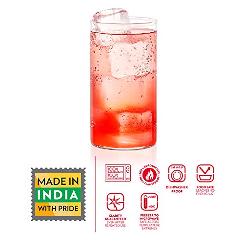 Borosil Vision Plane Glasses Medium 295 ml