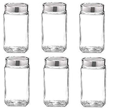 Cello Cube Glass Jar (Transparent, 2250ml)