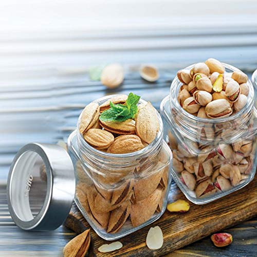 Cello Cube Glass Jar (Transparent, 2250ml)