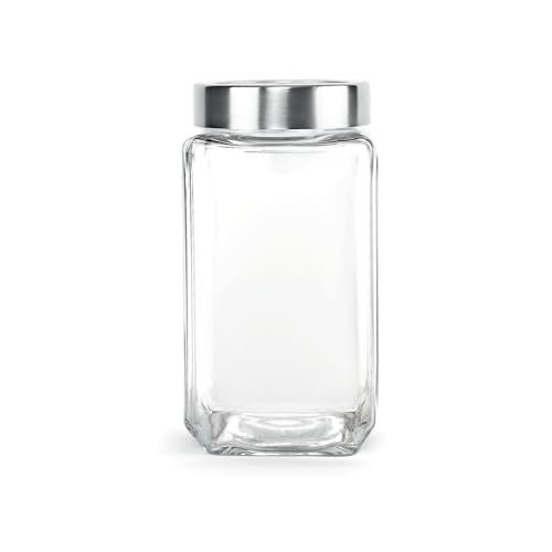 Cello Cube Glass Jar (Transparent, 2250ml)