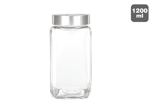 Cello Cube Glass Jar (Transparent, 2250ml)