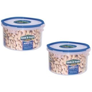 Aristo Lock & Fresh 110 Plastic Storage Container - 1300 ML,Transparent Clear, LARGE