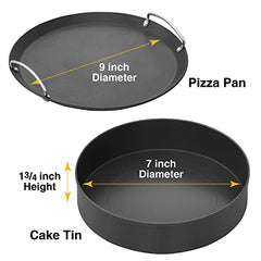 Hawkins Diecast 30 cm Nonstick Pizza Maker and Cake Baker with Glass Lid, Gas Oven, Pizza Oven Toaster Griller Tandoor Barbecue, Cake Baking Pan, Red (PIZZA)