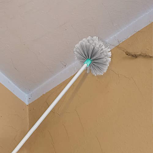 Spotzero by Milton Plastic Web Blaster Jala Cleaning Broom/Brush with Long Extendable Handle and Flexible bristles (Aqua Green)