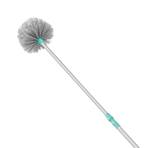 Spotzero by Milton Plastic Web Blaster Jala Cleaning Broom/Brush with Long Extendable Handle and Flexible bristles (Aqua Green)