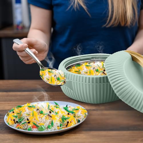 MILTON plastic Oyster Jr. Gift Set PU Insulated Casserole, Set of 3 (455 ml, 860 ml, 1275 ml), Light Green, BPA Free, Food Grade, Hot and Cold, Easy to Carry, Easy to Store, Chapati, Roti, Curd Maker