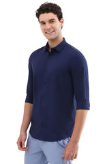 Allen Solly Men's Slim Fit Shirt (ASSFMAMOPC77865_Navy