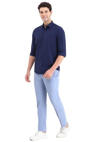 Allen Solly Men's Slim Fit Shirt (ASSFMAMOPC77865_Navy