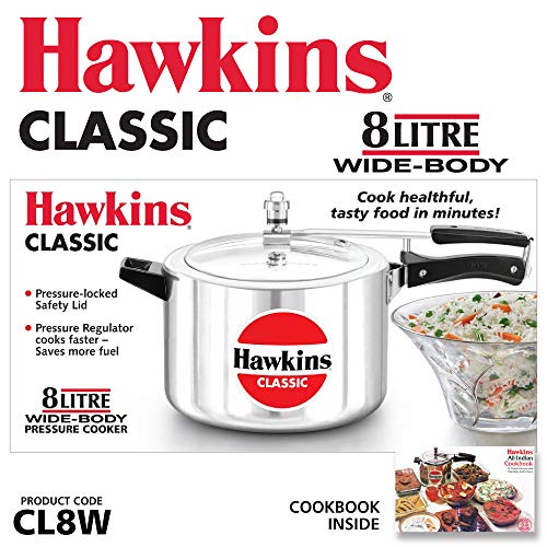 Hawkins Aluminium 3 Litre Classic Pressure Cooker, Tall Design Inner Lid Cooker, Best Cooker, Silver (Cl3T)