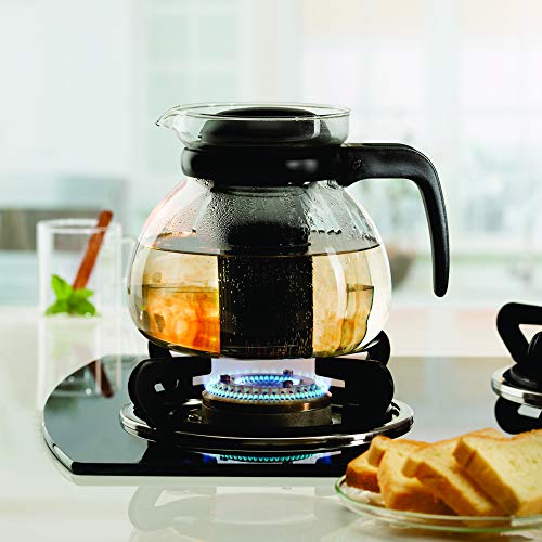 Borosil - Carafe Flame Proof Glass Kettle with Infuser, 1.5L