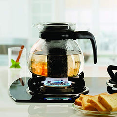 Borosil - Carafe Flame Proof Glass Kettle with Infuser, 1.5L