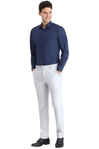 Allen Solly Men's Slim Fit Shirt (ASSFQSPP706698_Navy