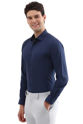 Allen Solly Men's Slim Fit Shirt (ASSFQSPP706698_Navy
