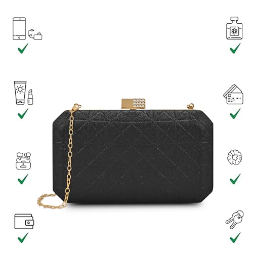Lavie Luxe Purses Clutch Black