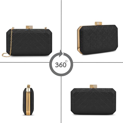Lavie Luxe Purses Clutch Black