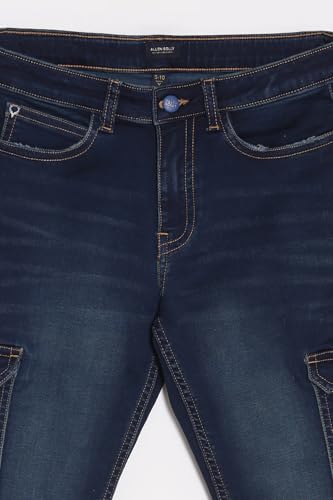 Allen Solly Boy's Slim Jeans (ABDNESLFG30902_Navy