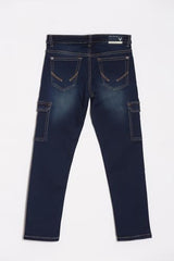 Allen Solly Boy's Slim Jeans (ABDNESLFG30902_Navy