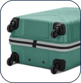 Aristocrat Praxis Hardside Spinner Luggage Set with Anti-Theft Zipper, 4 Wheels, Polypropylene Shell