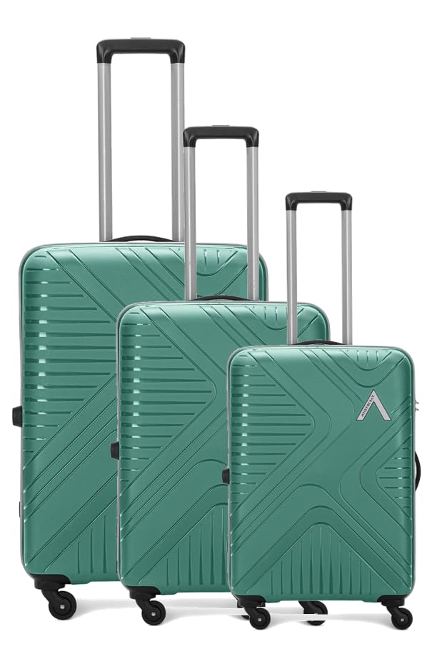 Aristocrat Praxis Hardside Spinner Luggage Set with Anti-Theft Zipper, 4 Wheels, Polypropylene Shell