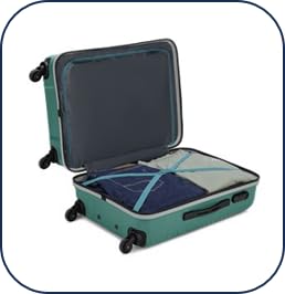 Aristocrat Praxis Hardside Spinner Luggage Set with Anti-Theft Zipper, 4 Wheels, Polypropylene Shell