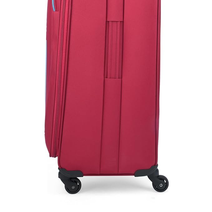 VIP Aristocrat Speedwheel Cabin Trolley, Softsided 4 Spinner Wheels-RED