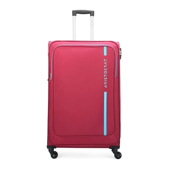 VIP Aristocrat Speedwheel Cabin Trolley, Softsided 4 Spinner Wheels-RED