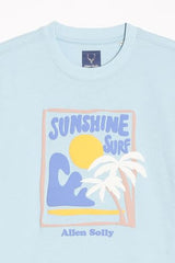 Allen Solly Boy's Regular Fit T-Shirt (ABKCCRGFA06015_Light Blue