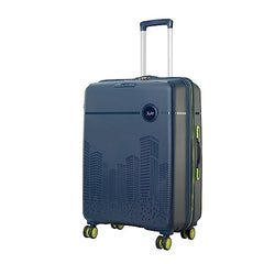Skybags Cityscape 79 Polypropylene Hardsided Large Size Wheels Anti Theft Zipper Blue Suitcase