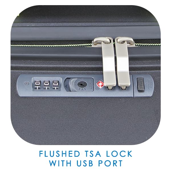 Skybags Cityscape 79 Polypropylene Hardsided Large Size Wheels Anti Theft Zipper Blue Suitcase