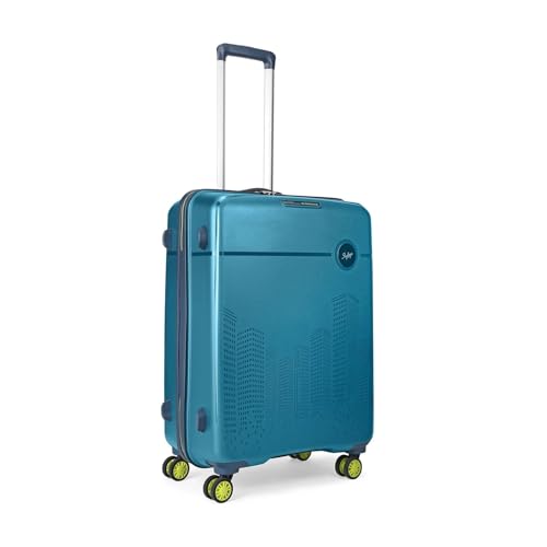 Skybags Polypropylene Hardsided Medium Luggage, Wheels Double Spinner Anti Theft Zipper Suitcase with Organised Interior and 5 Years International Warranty