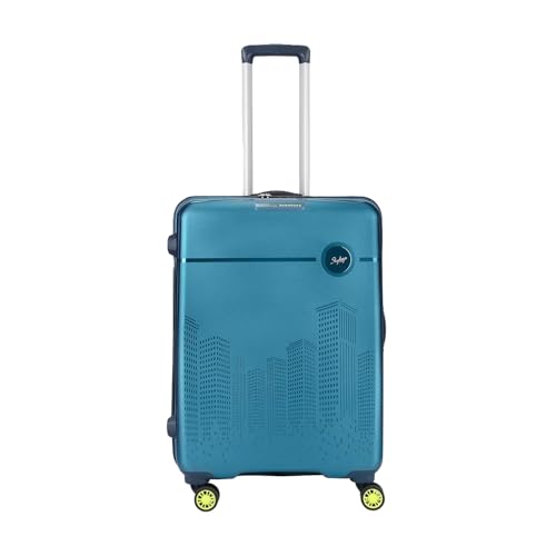 Skybags Polypropylene Hardsided Medium Luggage, Wheels Double Spinner Anti Theft Zipper Suitcase with Organised Interior and 5 Years International Warranty