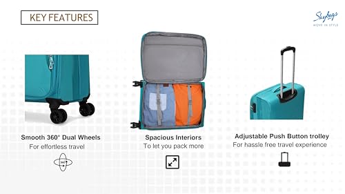 Skybags Polyester 4W Exp Strolley