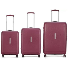 VIP Stargaze Active Polypropylene Luggage Set, 3 Pieces, TSA Lock, Anti Theft Zipper, Dual Wheels, 5 Year Warranty Maroon