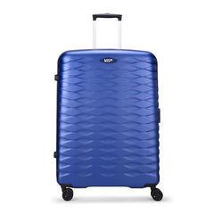 VIP Plastic Crusade Trolley Bag 0 360° With Hard Spinner Wheels Met.Navyblu, Large