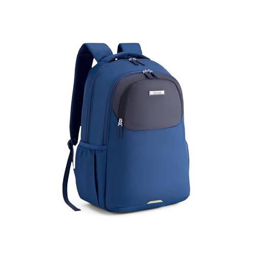 Kamiliant by American Tourister Bigwig Office Laptop Backpack with Laptop Compartment Ergonomically Designed with Rain Cover for Men And Women - Blue