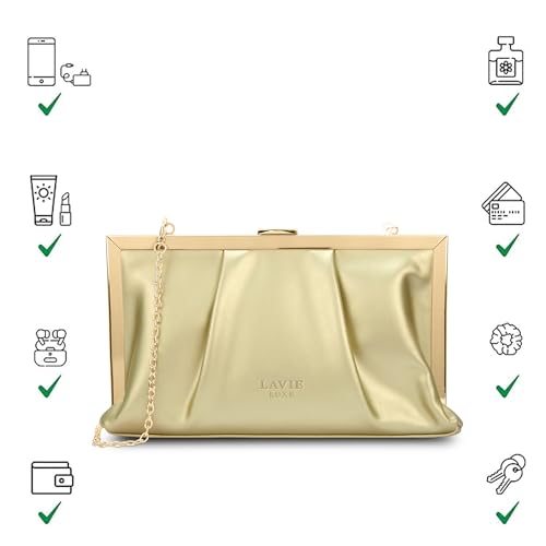Lavie Luxe Purses Clutch Rose Gold