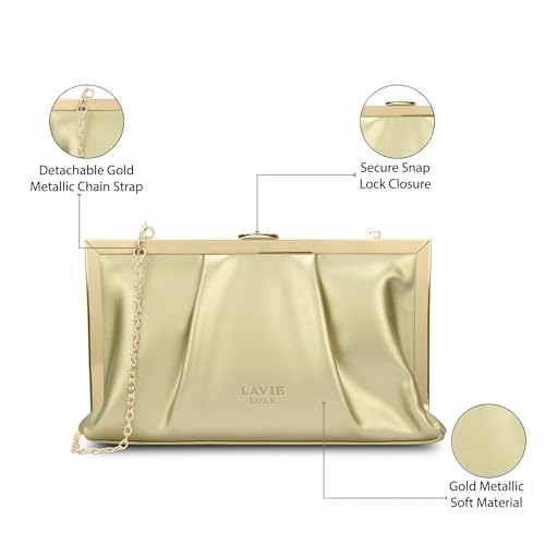 Lavie Luxe Purses Clutch Rose Gold