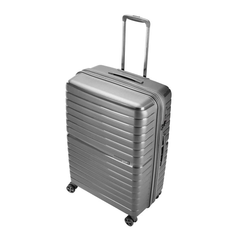 VIP Lightweight Polypropelyne Wheels Multistage Trolley,TSA Lock with Organizer,Elegent Pinstripe Design Luggage Bag with 5 Years International Warranty.