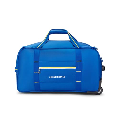 Skybags Muse 46 Liters Polyester 5  Medium Size | Stylish Duffel Trolley Bag with Two Wheels, Two Stage Push Button | Premium Zipper, Travel Bag | 3-Year International Warranty - Unisex