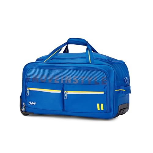 Skybags Muse 65 Liters Polyester Large Size | Stylish Duffel Trolley Bag with Two Wheels, Two Stage Push Button | Premium Zipper, Travel Bag | 3-Year International Warranty - Unisex