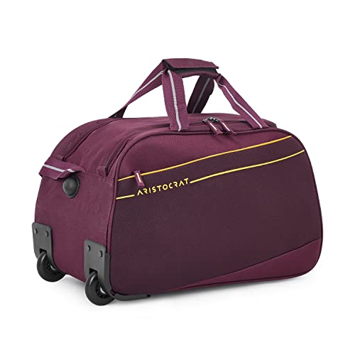 Aristocrat Polyester Solid Pattern Delta Dft 52 Hardshell Inlineskatewheel Suitcase/Trolley Bag