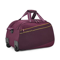 Aristocrat Polyester Solid Pattern Delta Dft 52 Hardshell Inlineskatewheel Suitcase/Trolley Bag
